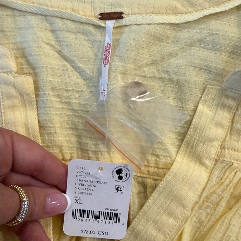 Echo Cream Button-Up Blouse NWT - image 2